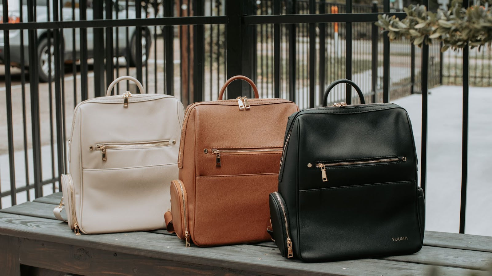 3 vegan leather diaper bags