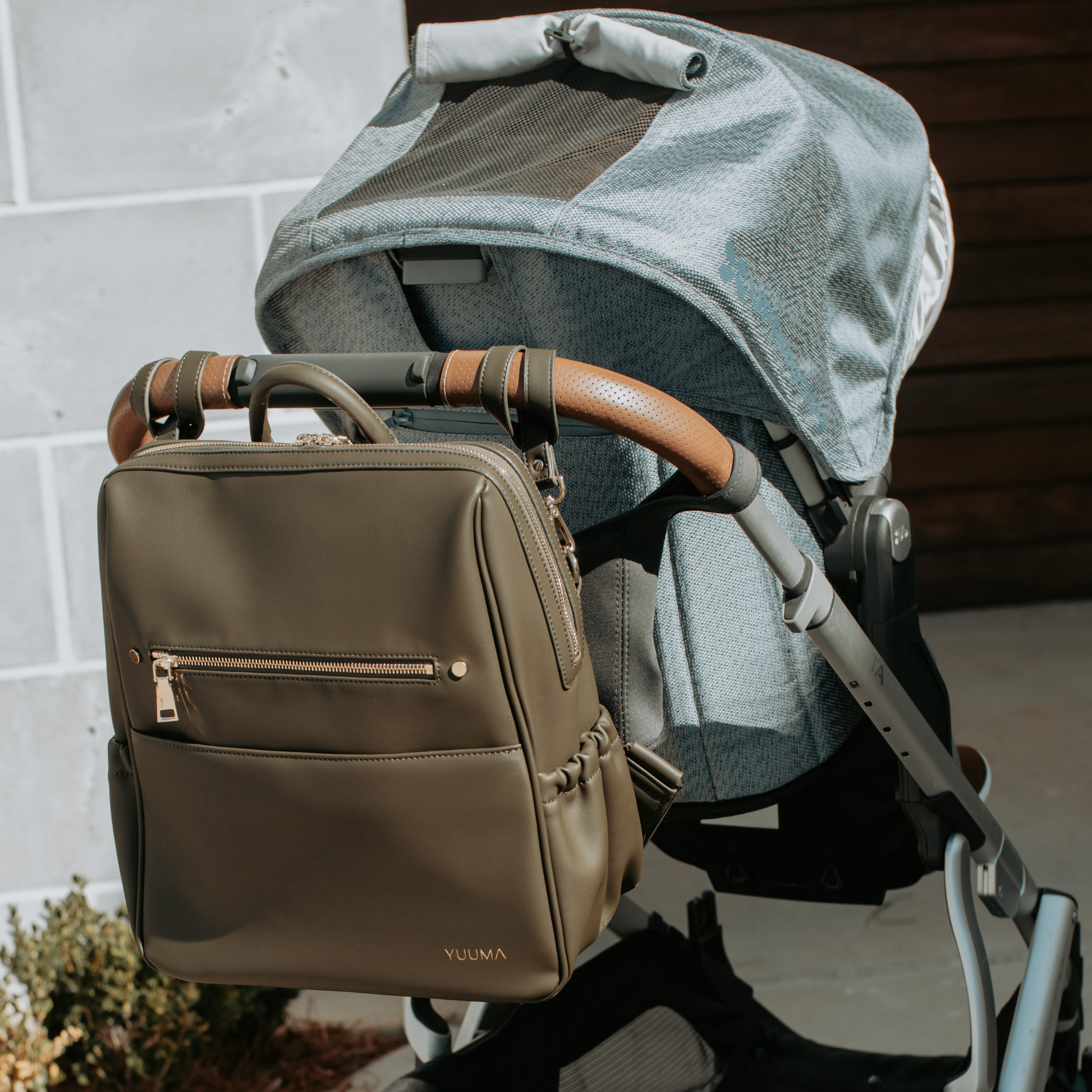 diaper bag and stroller from yuuma