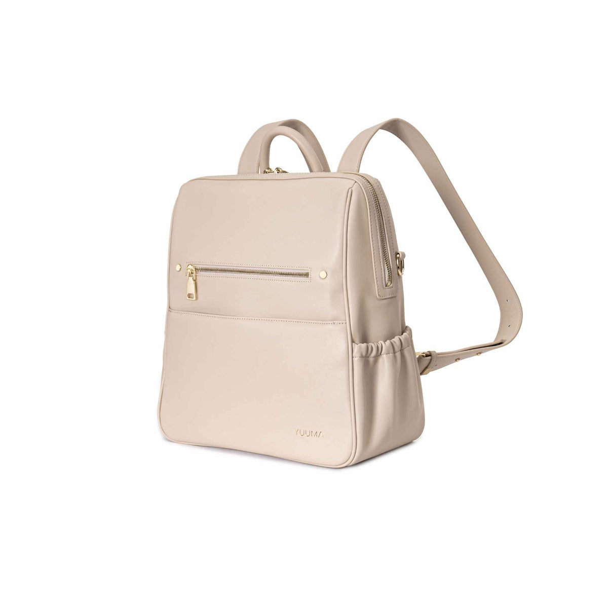 side view of ivory bag - yuuma collection