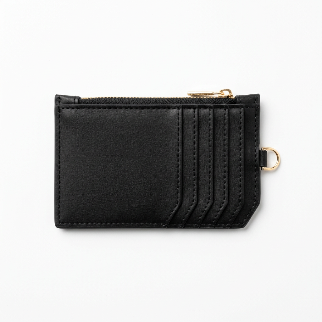 The Monet Wallet in Onyx, back