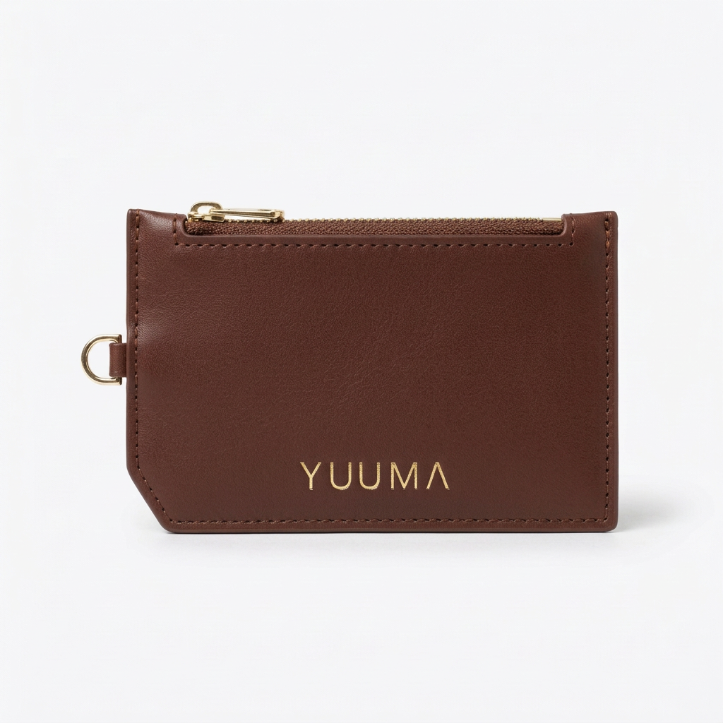 The Monet Wallet in Cocoa, front