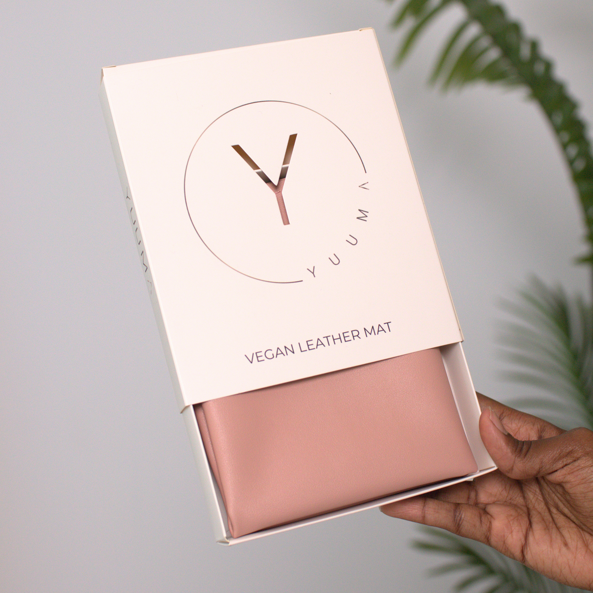 dusty rose vegan leather mat - yuuma collection