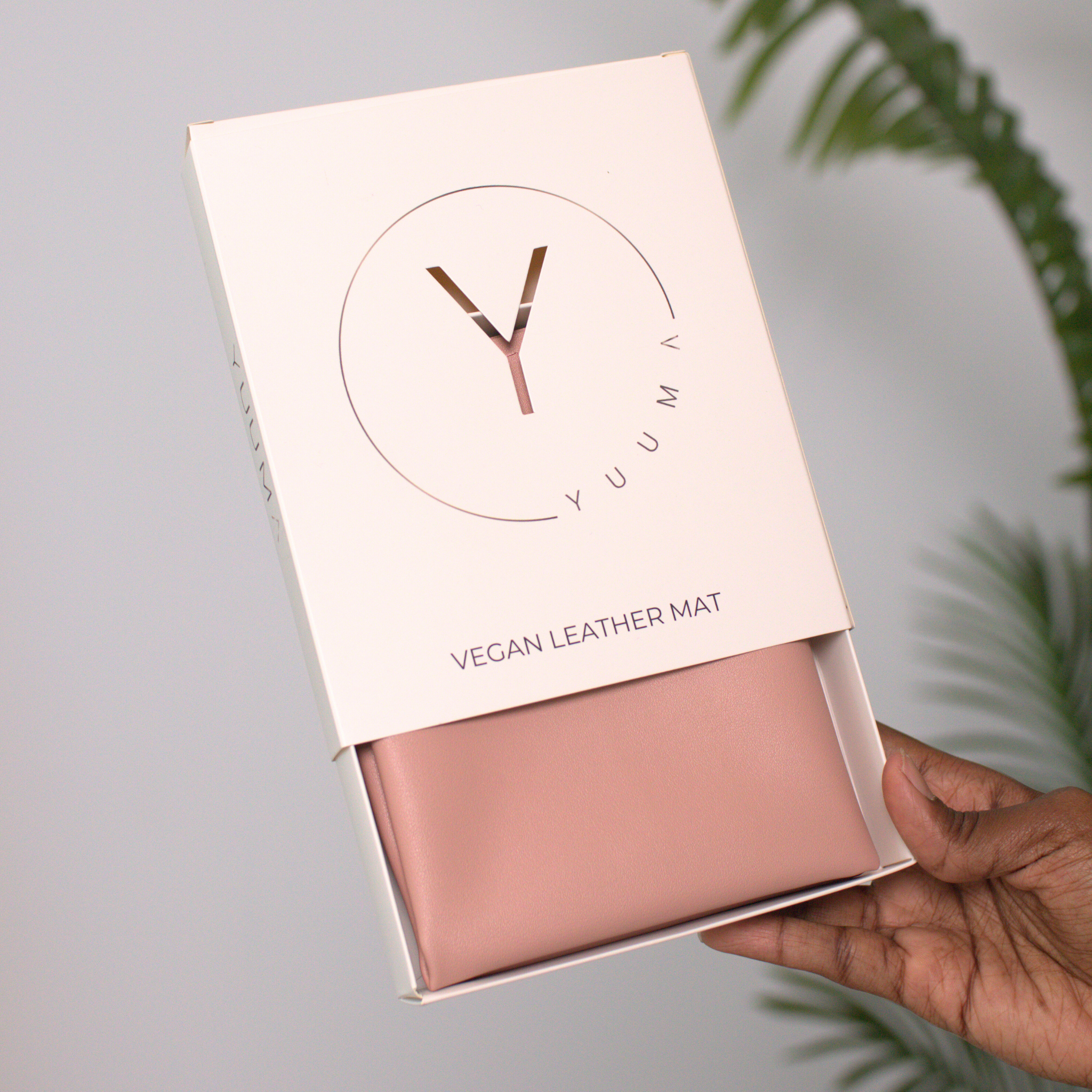 dusty rose vegan leather mat - yuuma collection