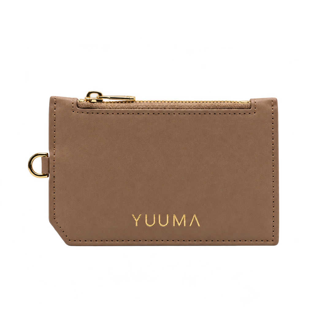 The Monet Wallet in Toffee, front